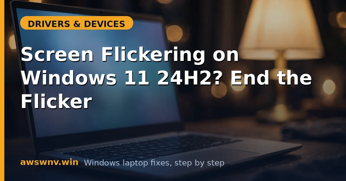 Screen Flickering on Windows 11 24H2? End the Flicker