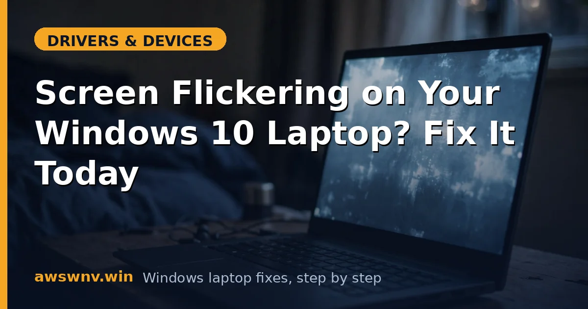 Screen Flickering on Your Windows 10 Laptop? Fix It Today