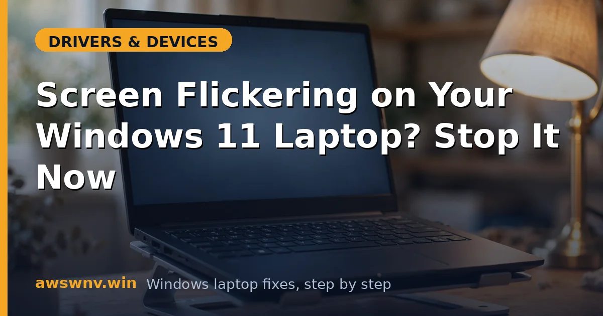Screen Flickering on Your Windows 11 Laptop? Stop It Now