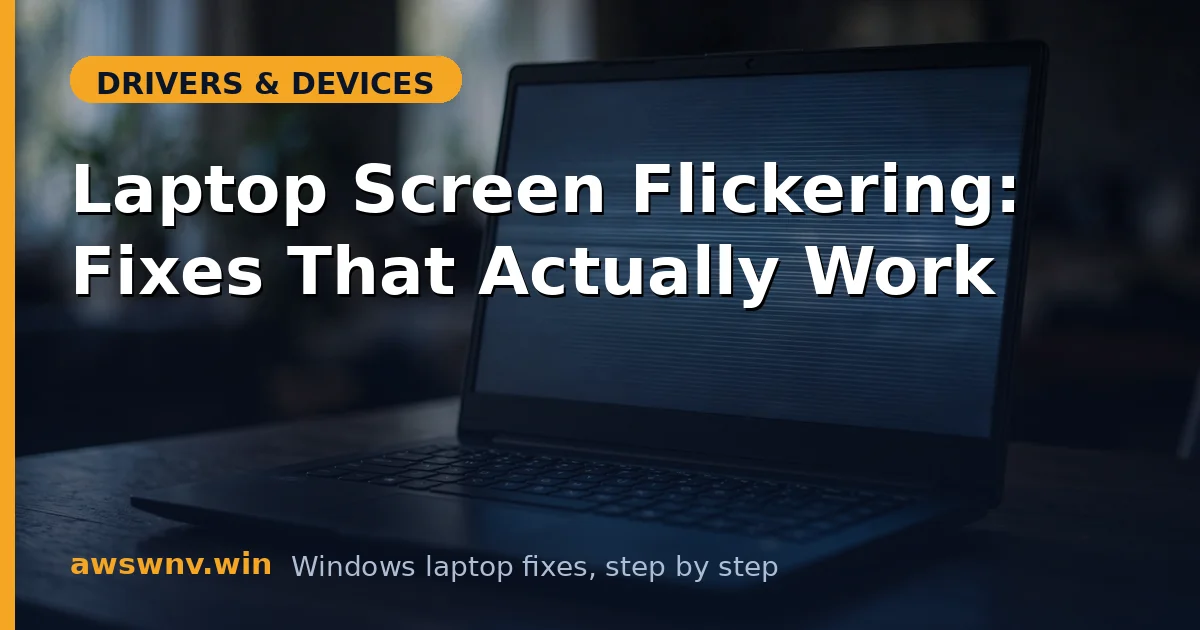 Laptop Screen Flickering: Fixes That Actually Work