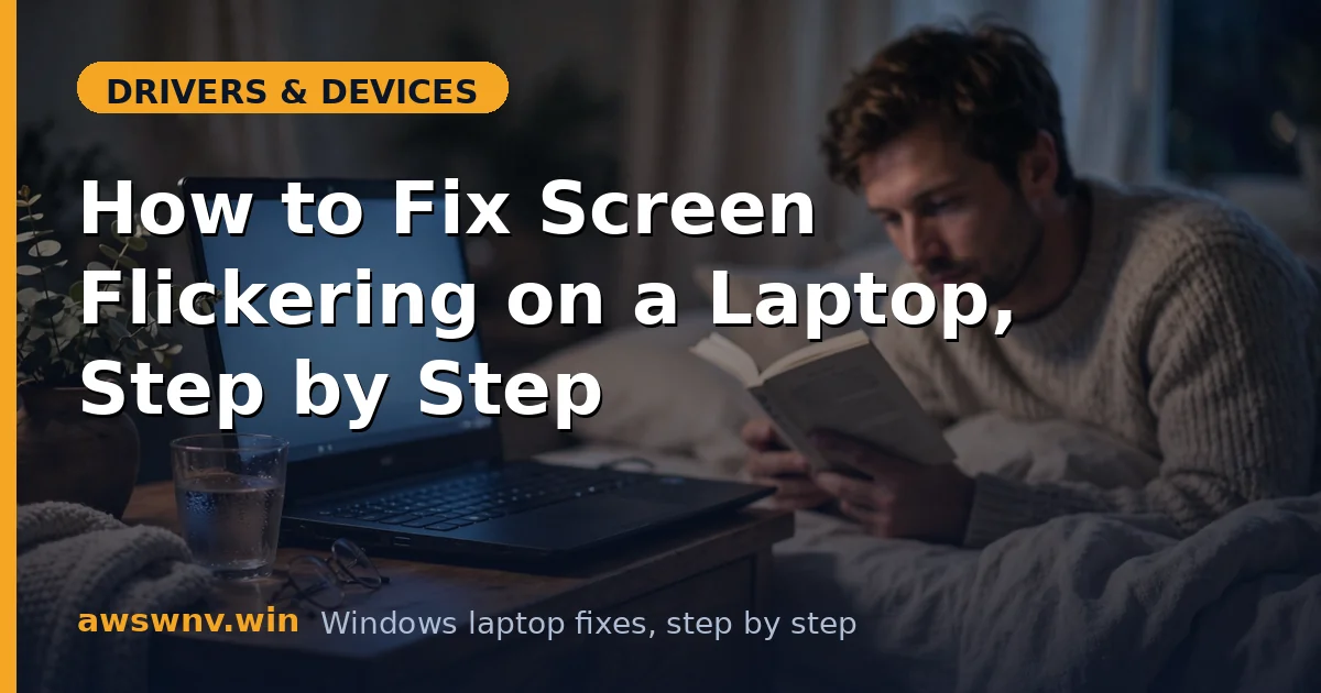 How to Fix Screen Flickering on a Laptop, Step by Step