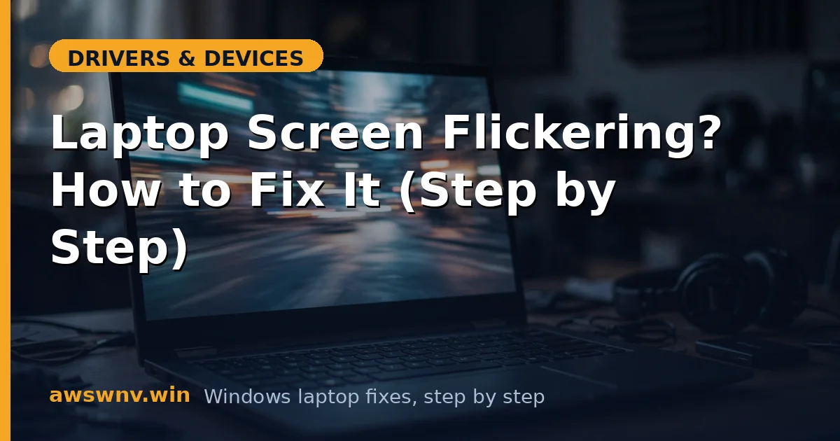 Laptop Screen Flickering? How to Fix It (Step by Step)
