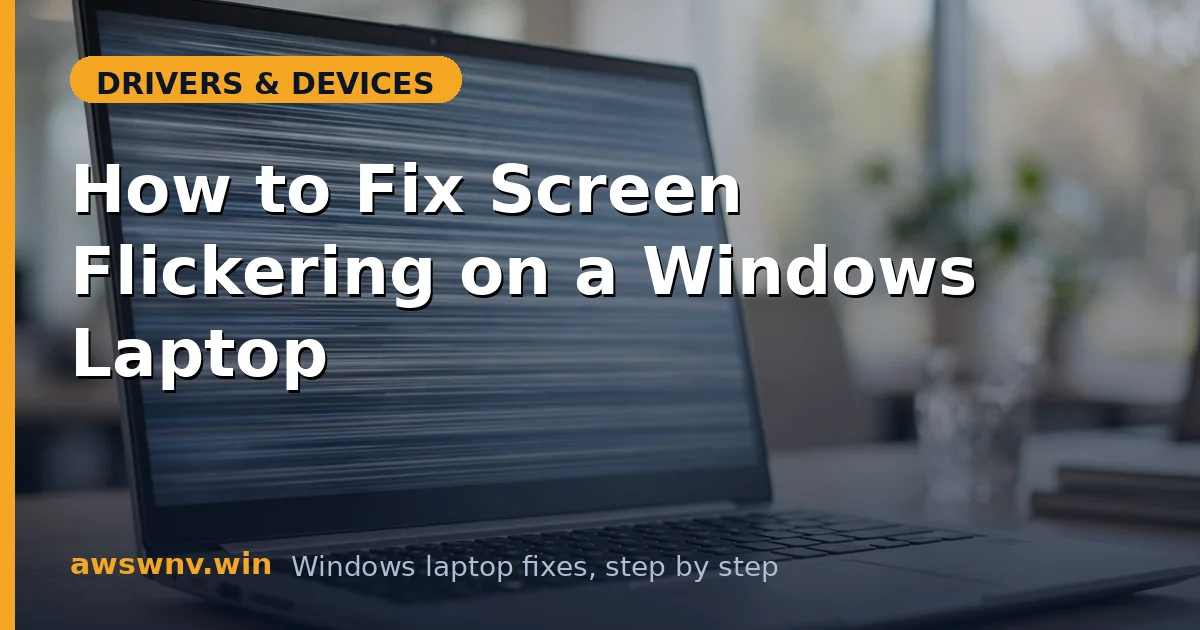 How to Fix Screen Flickering on a Windows Laptop