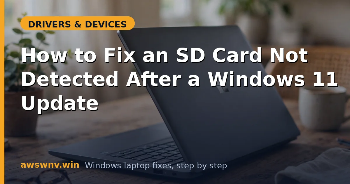 How to Fix an SD Card Not Detected After a Windows 11 Update