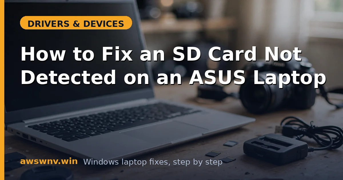 How to Fix an SD Card Not Detected on an ASUS Laptop