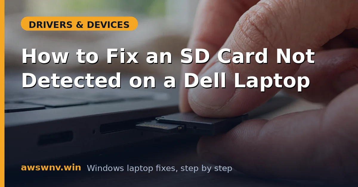 How to Fix an SD Card Not Detected on a Dell Laptop