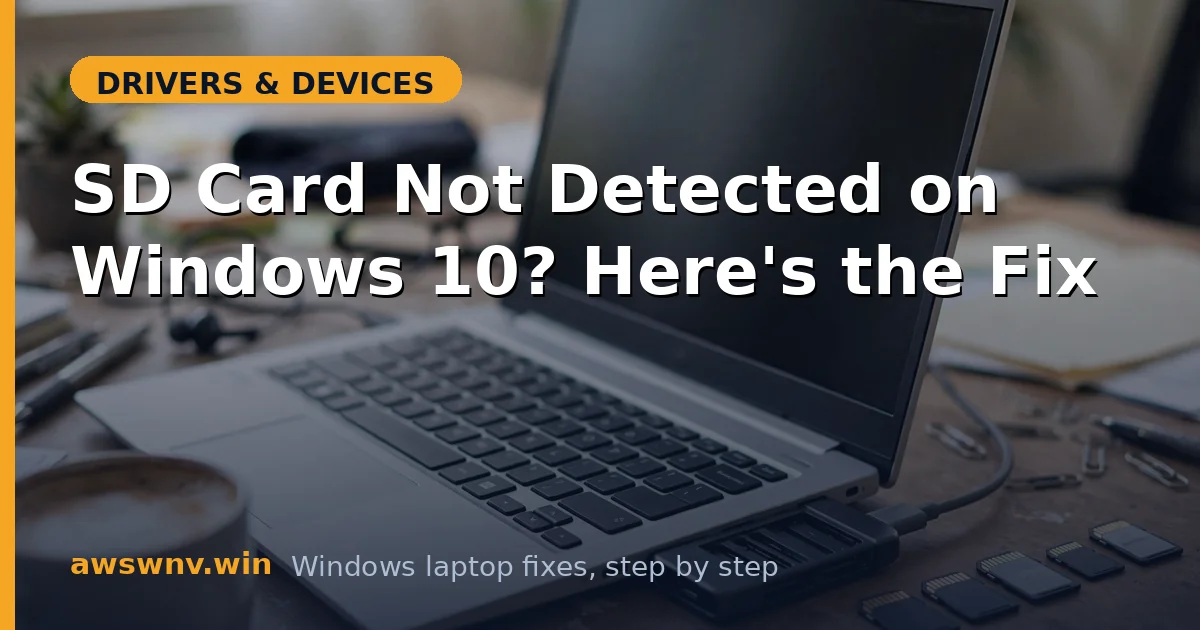 SD Card Not Detected on Windows 10? Here's the Fix