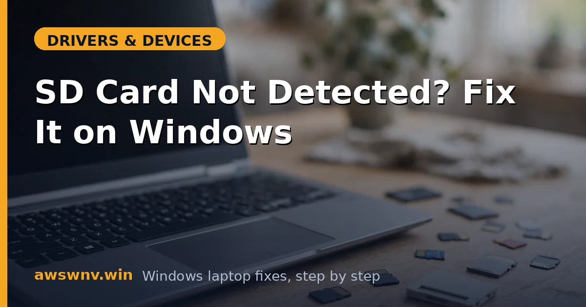 SD Card Not Detected? Fix It on Windows
