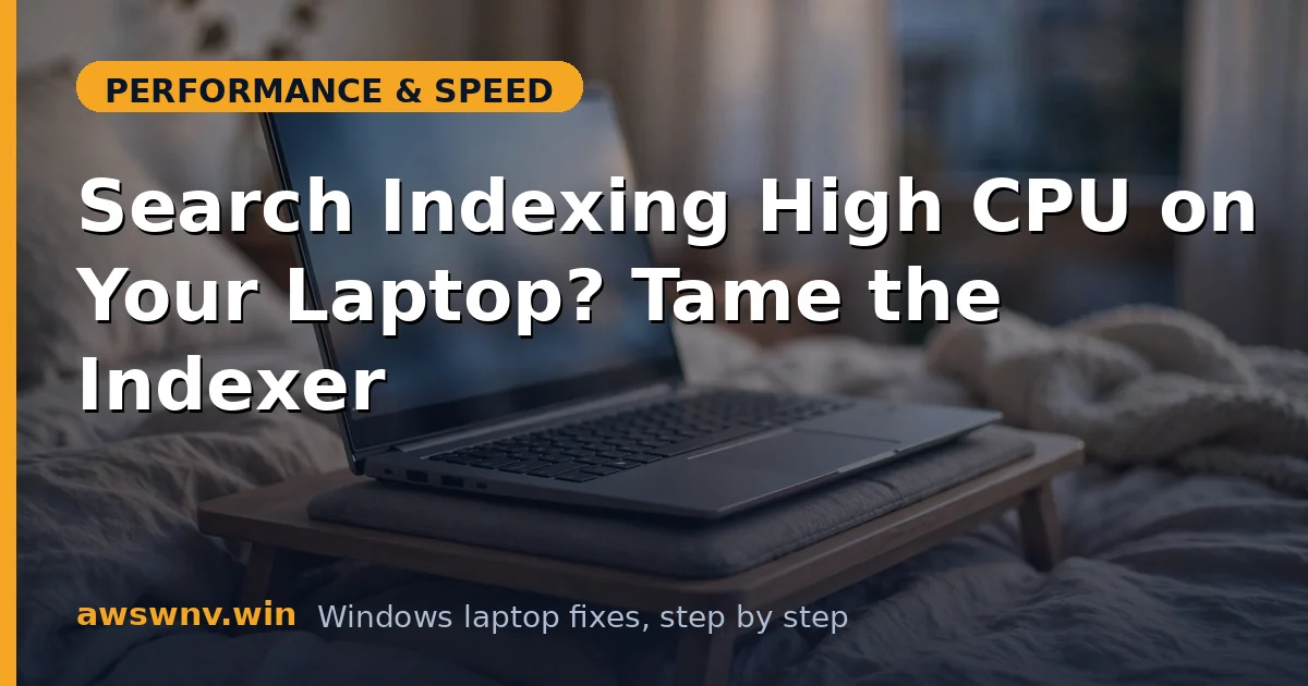 Search Indexing High CPU on Your Laptop? Tame the Indexer