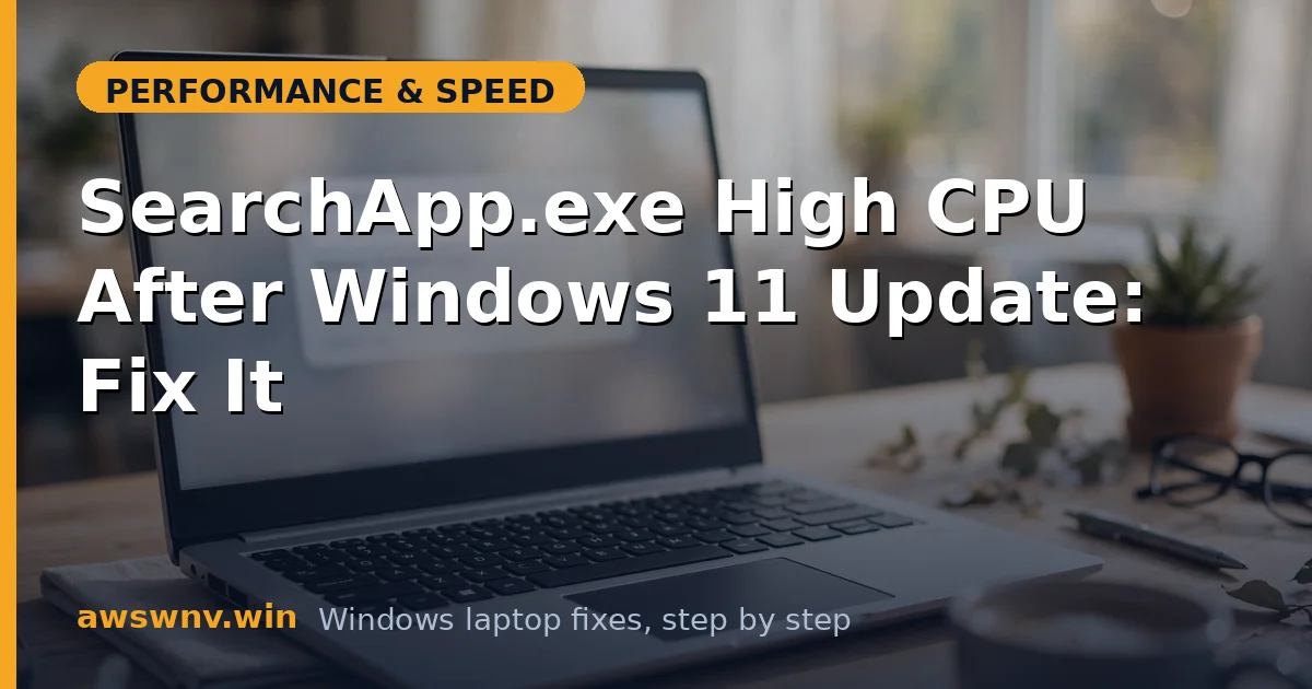 SearchApp.exe High CPU After Windows 11 Update: Fix It