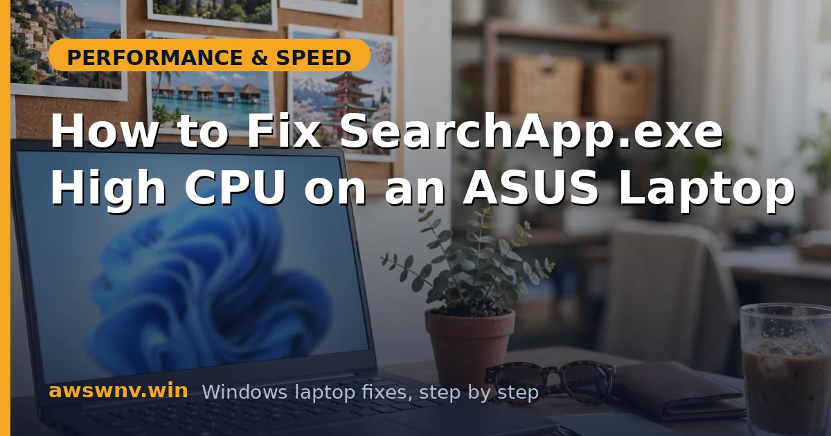 How to Fix SearchApp.exe High CPU on an ASUS Laptop