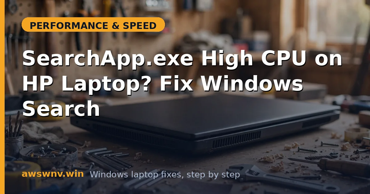 SearchApp.exe High CPU on HP Laptop? Fix Windows Search