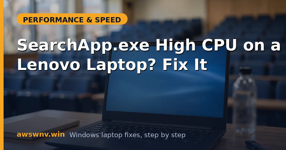 SearchApp.exe High CPU on a Lenovo Laptop? Fix It