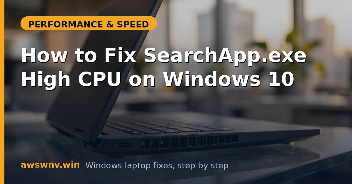 How to Fix SearchApp.exe High CPU on Windows 10
