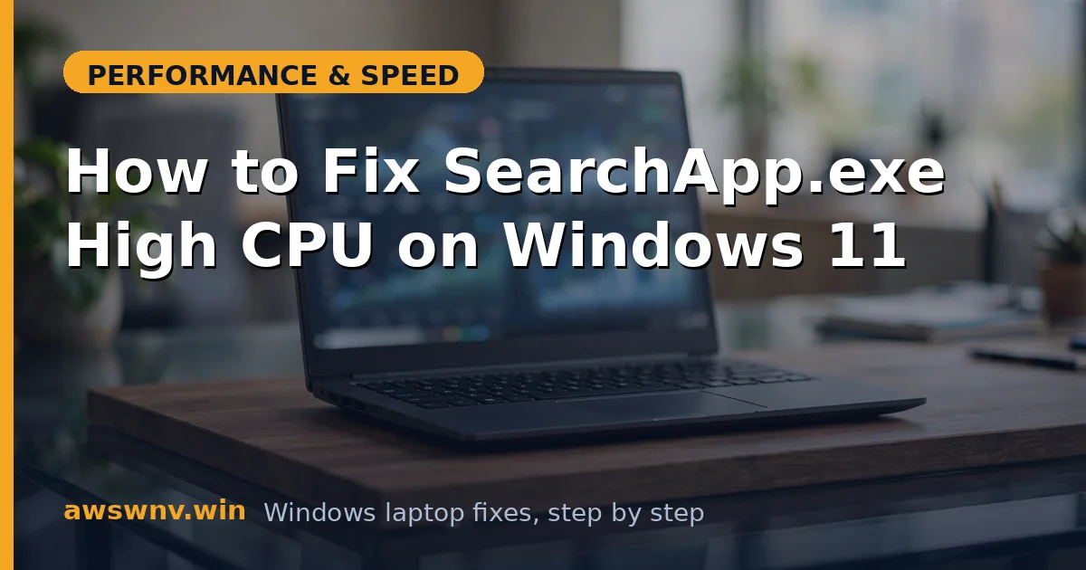 How to Fix SearchApp.exe High CPU on Windows 11