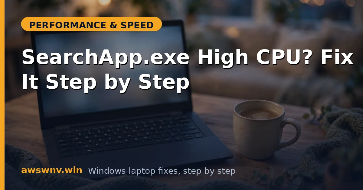 SearchApp.exe High CPU? Fix It Step by Step