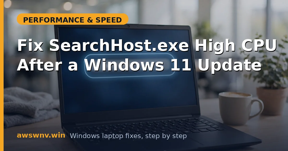 Fix SearchHost.exe High CPU After a Windows 11 Update