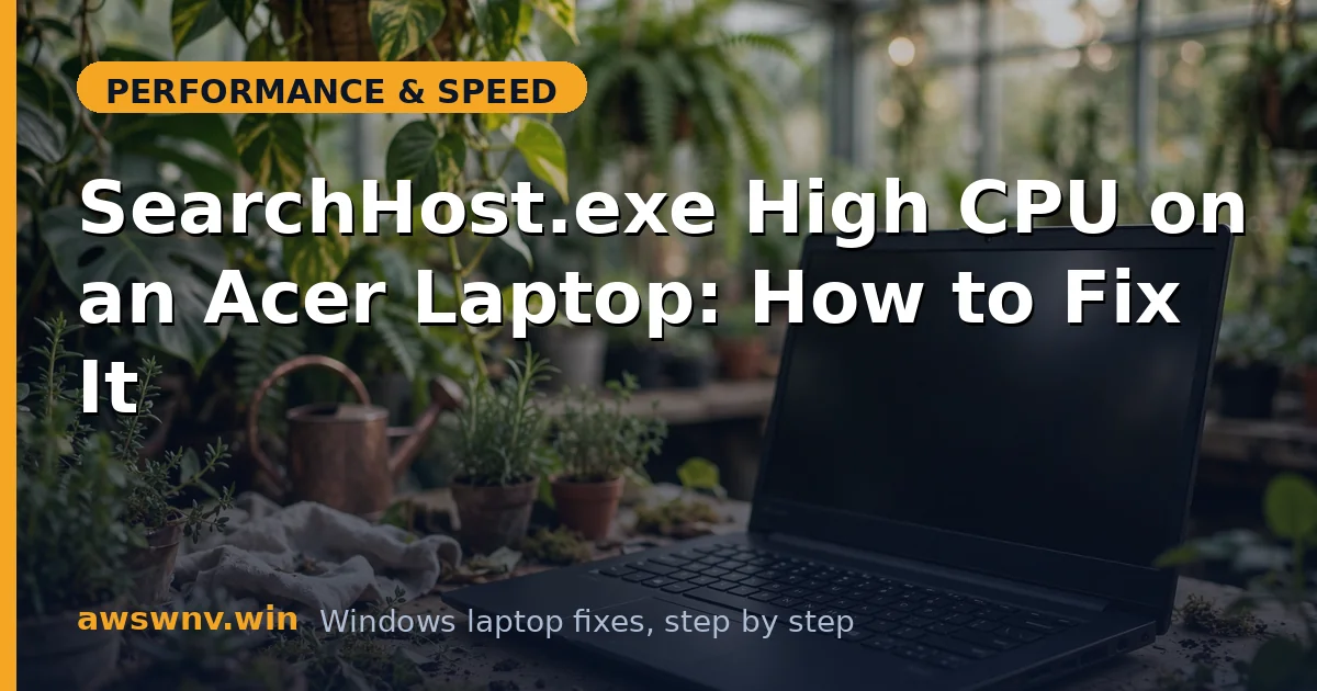 SearchHost.exe High CPU on an Acer Laptop: How to Fix It