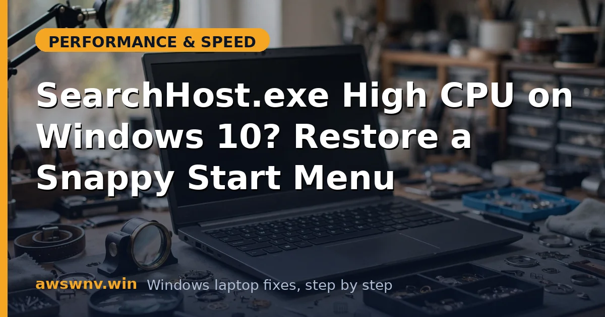 SearchHost.exe High CPU on Windows 10? Restore a Snappy Start Menu