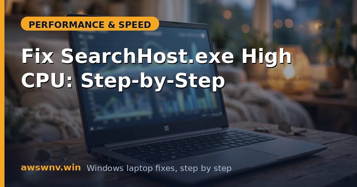Fix SearchHost.exe High CPU: Step-by-Step
