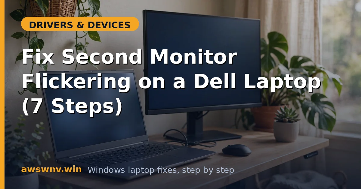 Fix Second Monitor Flickering on a Dell Laptop (7 Steps)