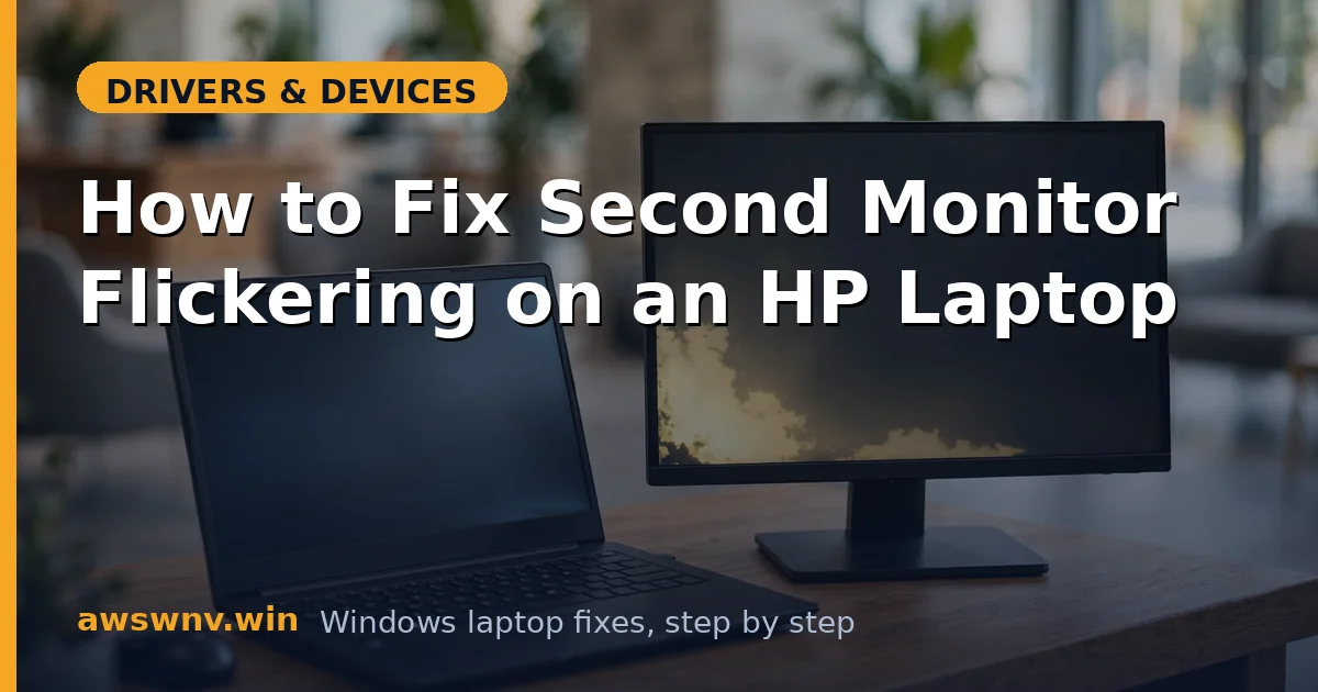 How to Fix Second Monitor Flickering on an HP Laptop