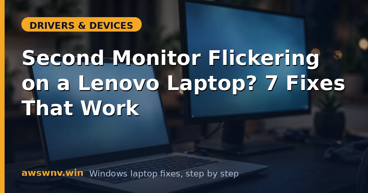 Second Monitor Flickering on a Lenovo Laptop? 7 Fixes That Work
