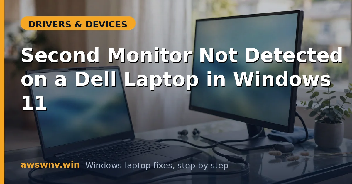 Second Monitor Not Detected on a Dell Laptop in Windows 11