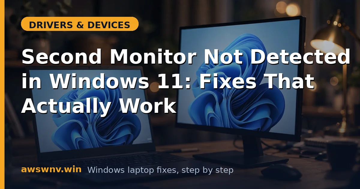 Second Monitor Not Detected in Windows 11: Fixes That Actually Work