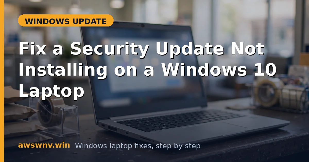Fix a Security Update Not Installing on a Windows 10 Laptop
