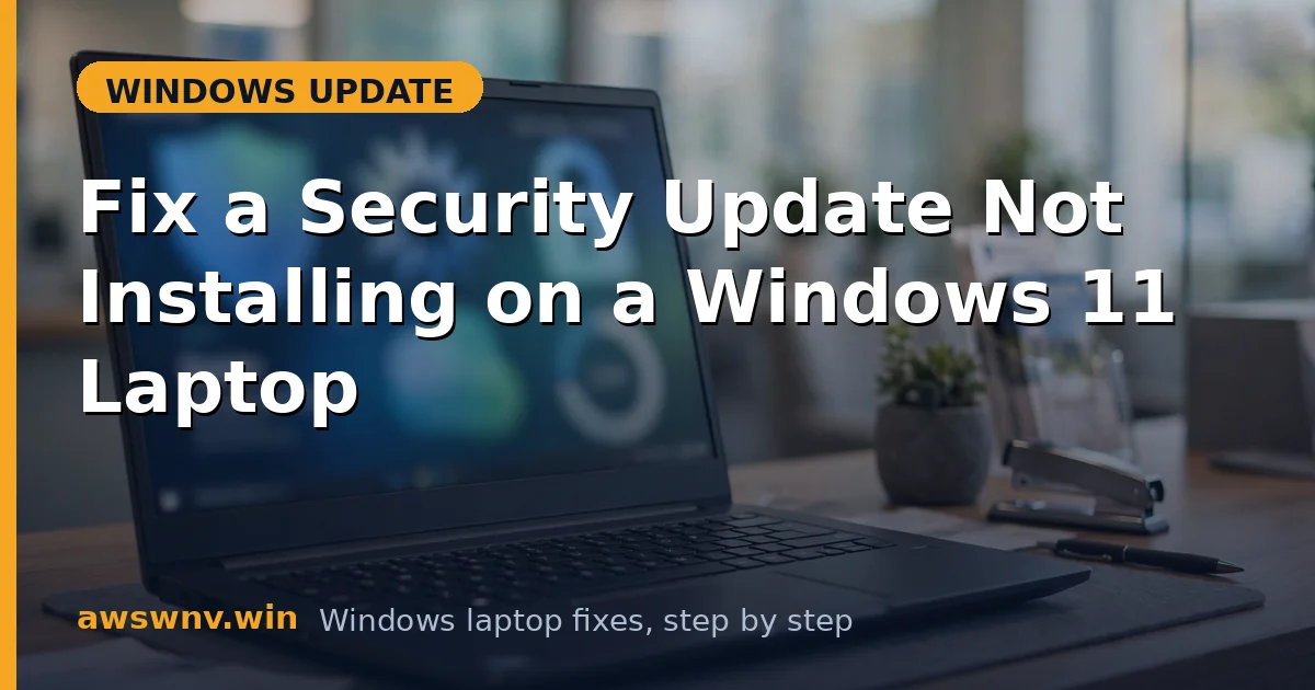 Fix a Security Update Not Installing on a Windows 11 Laptop
