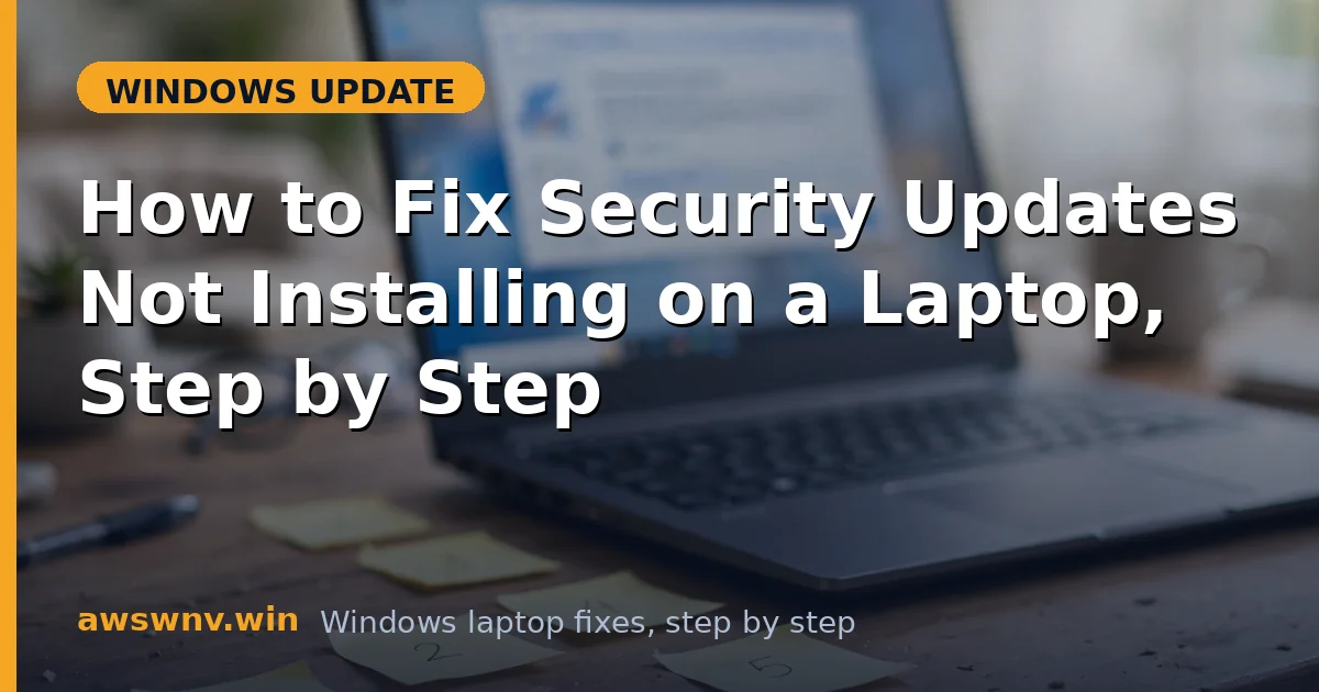 How to Fix Security Updates Not Installing on a Laptop, Step by Step