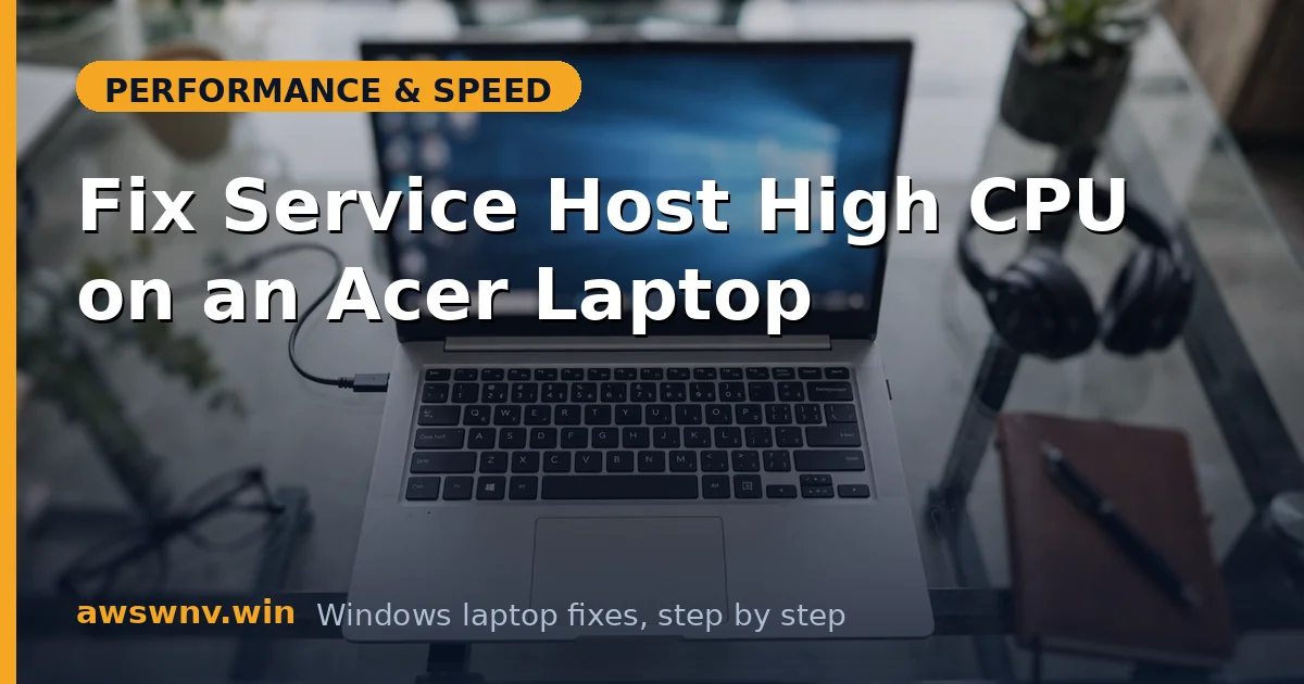Fix Service Host High CPU on an Acer Laptop