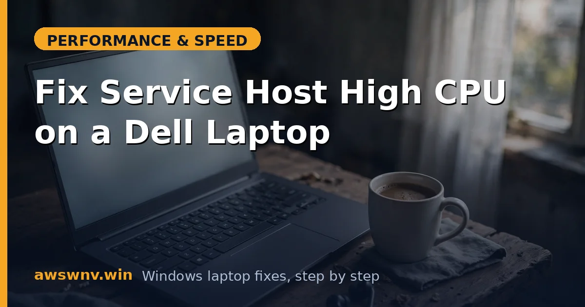 Fix Service Host High CPU on a Dell Laptop