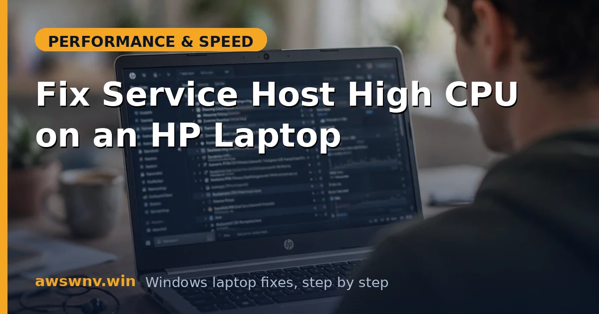 Fix Service Host High CPU on an HP Laptop