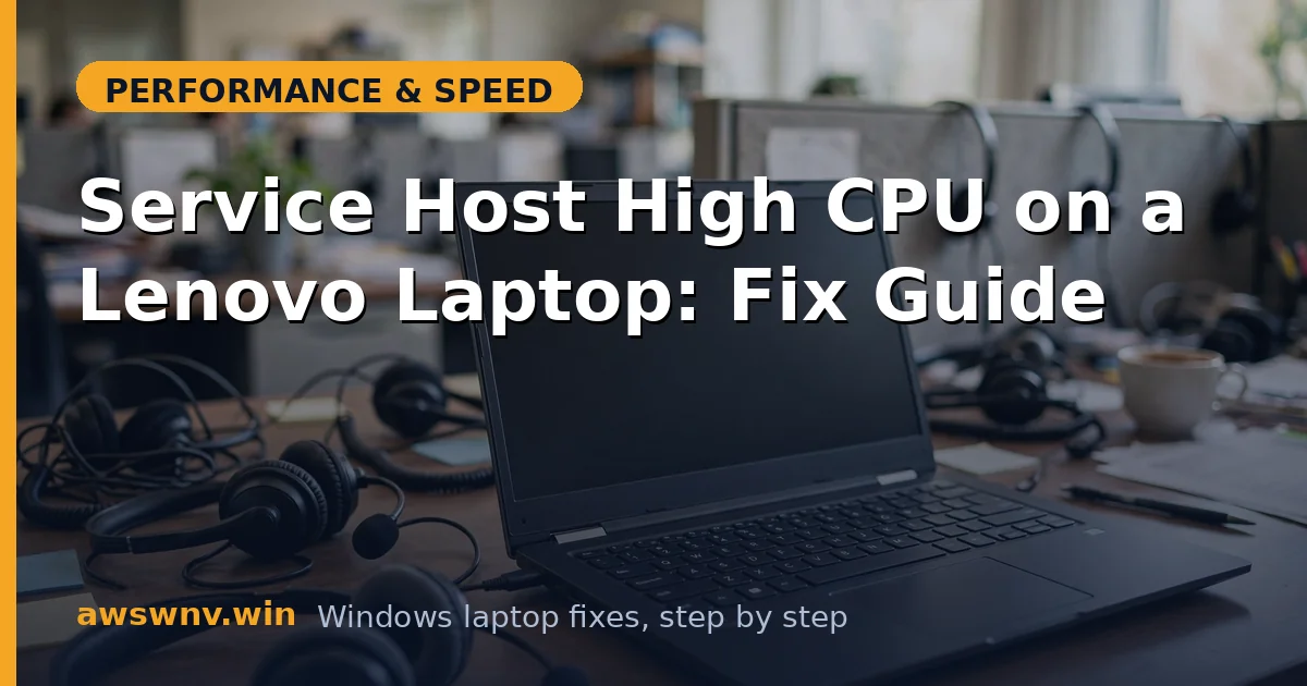 Service Host High CPU on a Lenovo Laptop: Fix Guide