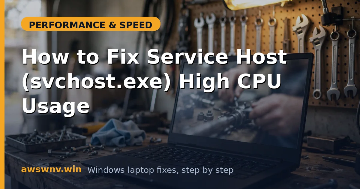 How to Fix Service Host (svchost.exe) High CPU Usage