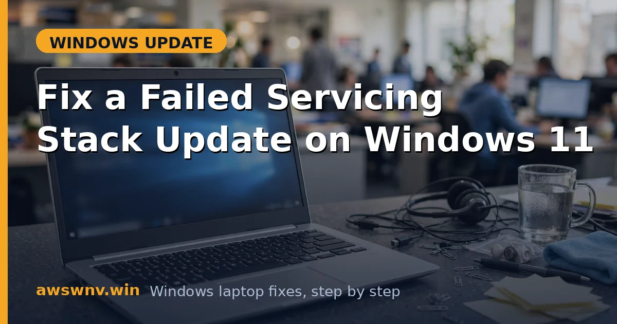 Fix a Failed Servicing Stack Update on Windows 11