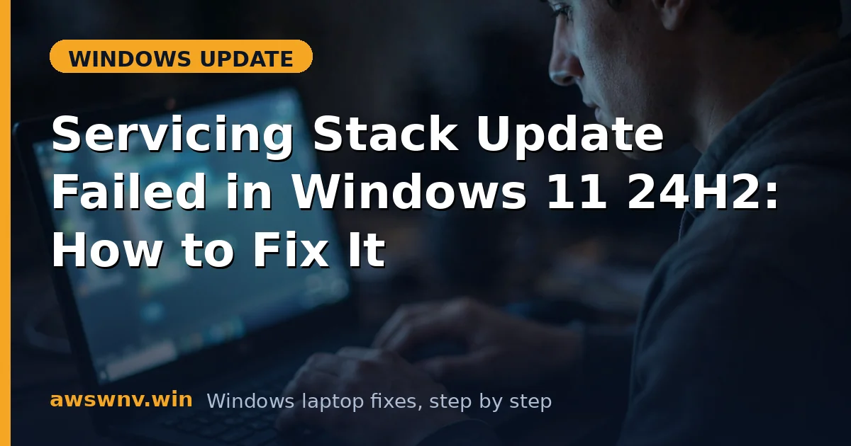 Servicing Stack Update Failed in Windows 11 24H2: How to Fix It