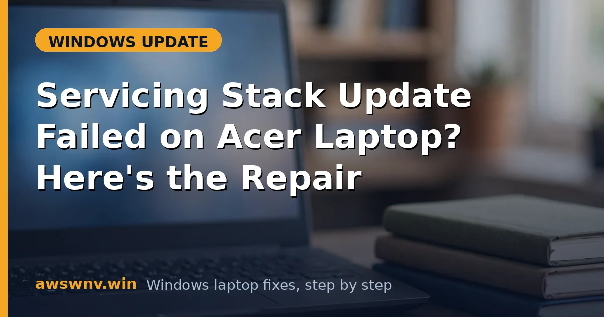 Servicing Stack Update Failed on Acer Laptop? Here's the Repair