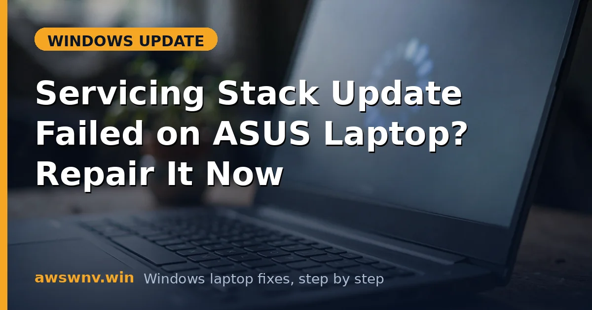 Servicing Stack Update Failed on ASUS Laptop? Repair It Now
