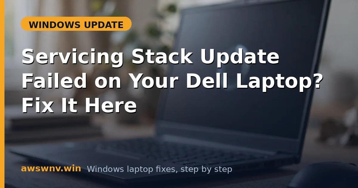Servicing Stack Update Failed on Your Dell Laptop? Fix It Here