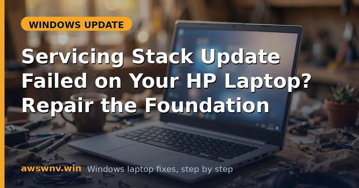 Servicing Stack Update Failed on Your HP Laptop? Repair the Foundation