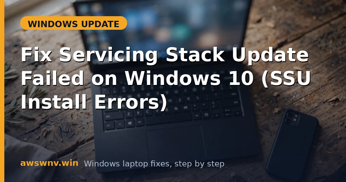 Fix Servicing Stack Update Failed on Windows 10 (SSU Install Errors)