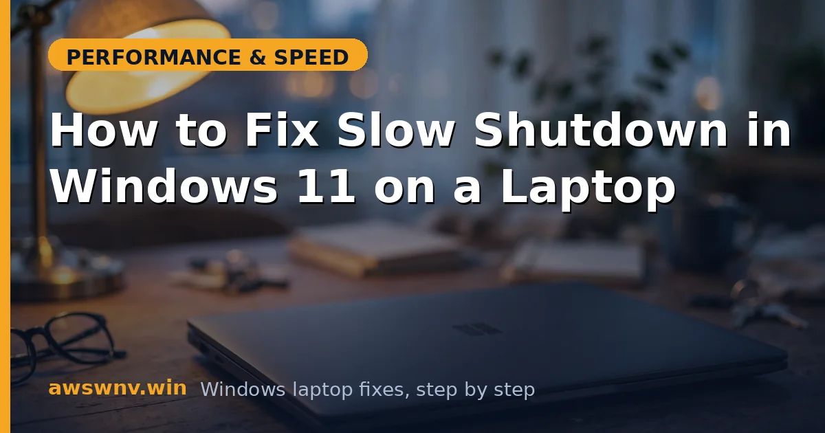 How to Fix Slow Shutdown in Windows 11 on a Laptop
