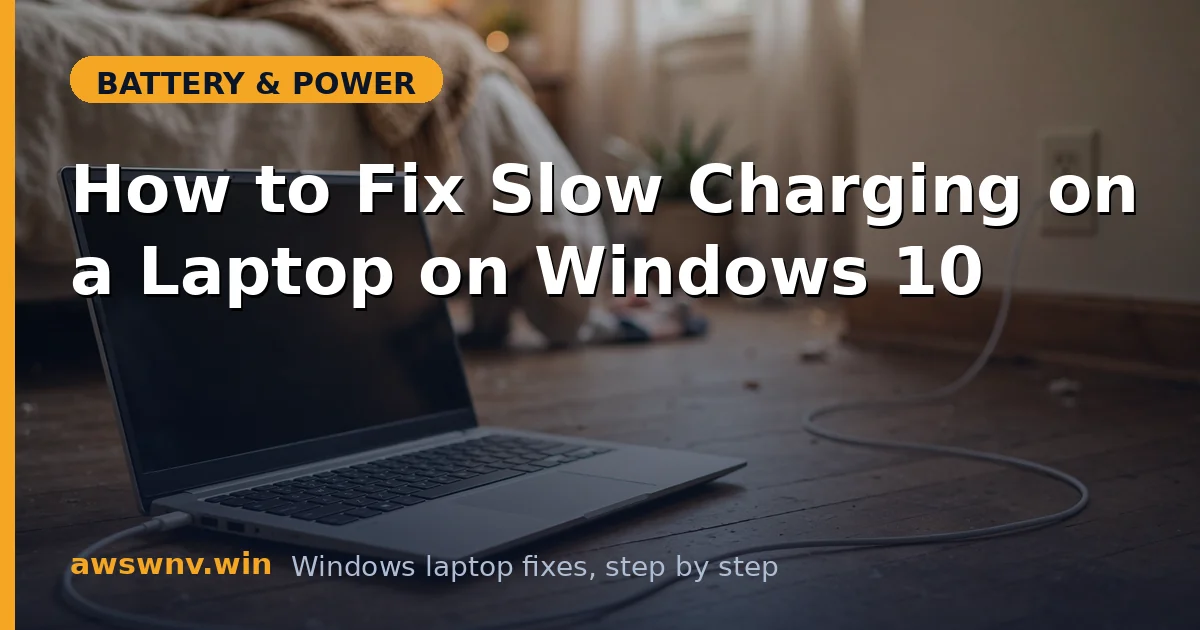 How to Fix Slow Charging on a Laptop on Windows 10