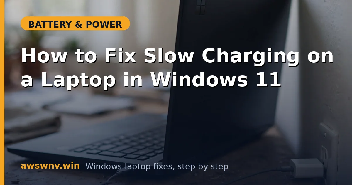 How to Fix Slow Charging on a Laptop in Windows 11