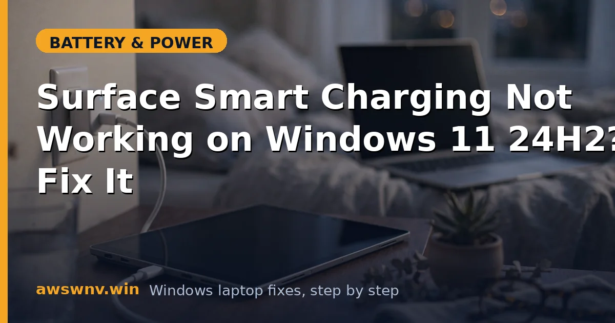 Surface Smart Charging Not Working on Windows 11 24H2? Fix It