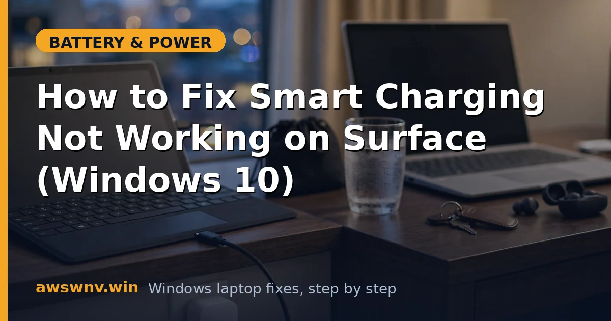 How to Fix Smart Charging Not Working on Surface (Windows 10)