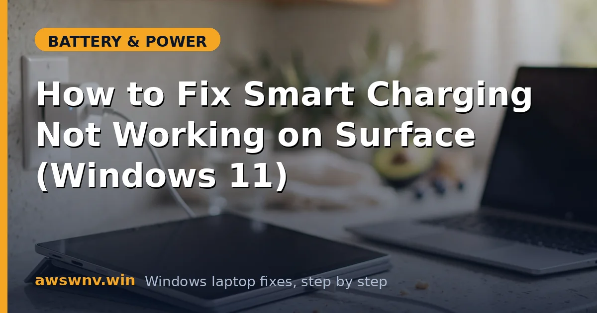 How to Fix Smart Charging Not Working on Surface (Windows 11)